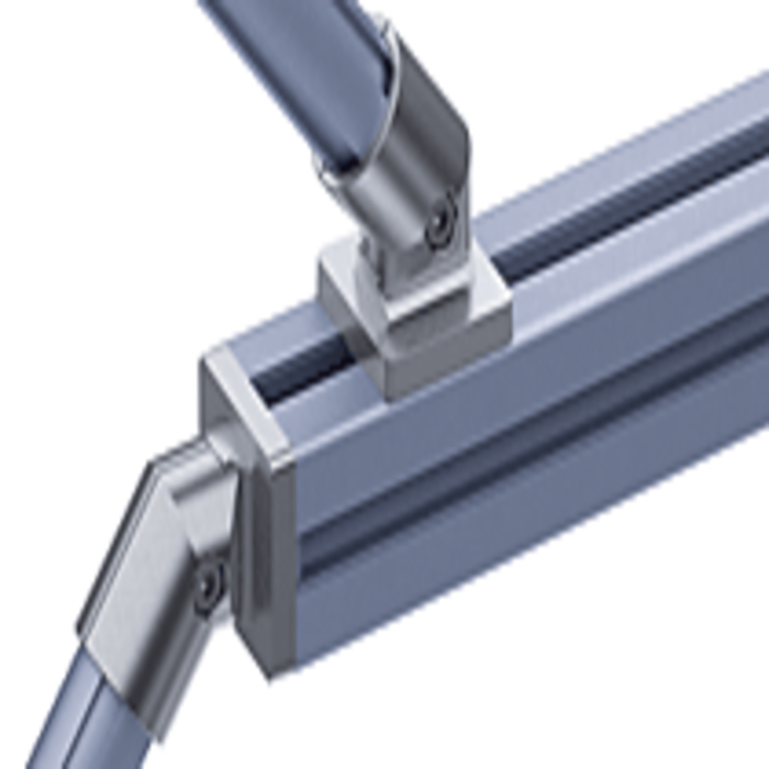Connection plate slot 8/10 for round tube 28mm