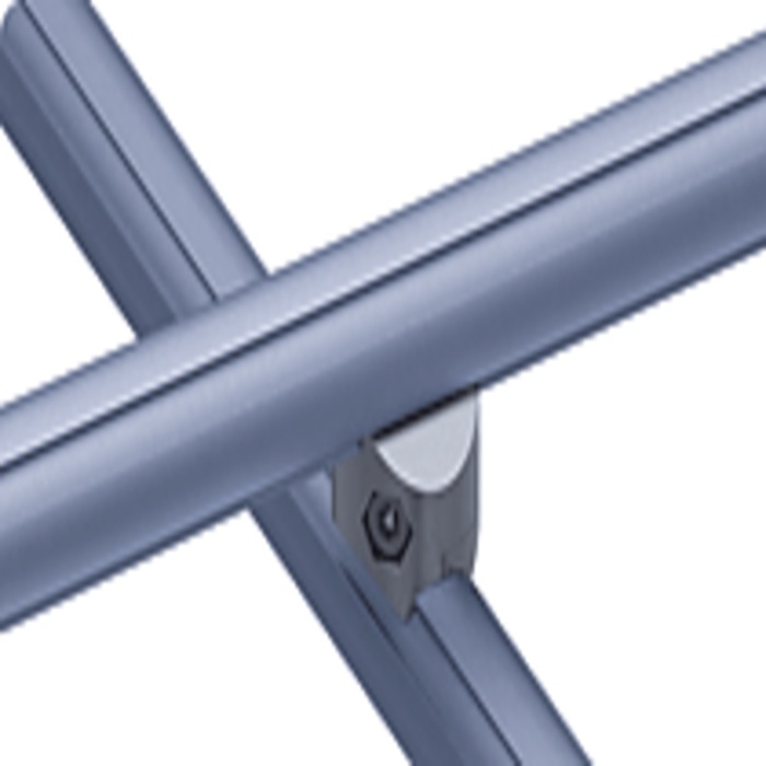 Cross connector for circular tube 28mm